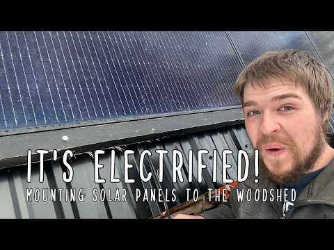 Solar Panel Install – Mounting to the roof of the woodshed
