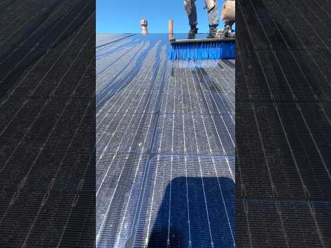 Solar panel cleaning asmr 🤤