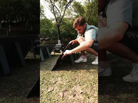 How many AFERIY solar panels are in this video?