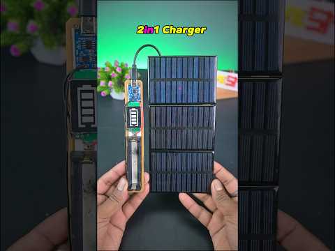 Diy 2in1 Lithium-ion Battery Charger Making | Solar Power Charger Making #shorts #diy #solar #diy