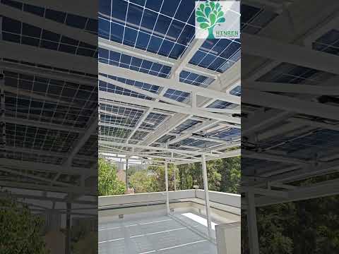 Rooftop solar with bi-facial solar panels and micro inverters #solarstructure #solarpower