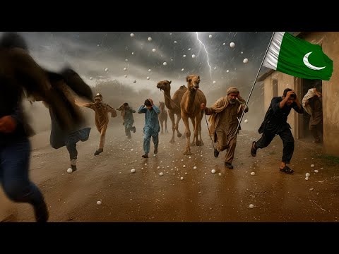 INSANE! Giant Hailstorm Smashes Islamabad — Cars, Windows, and Solar Panels Destroyed!