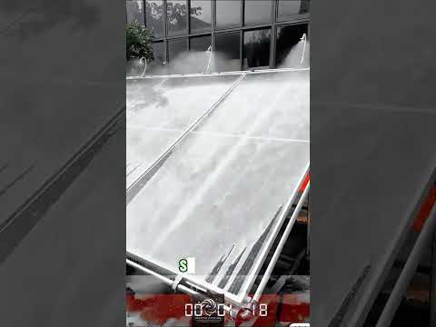 Advanced Technology! Solar Panel Cleaning System Works Automatically Without Human Touch