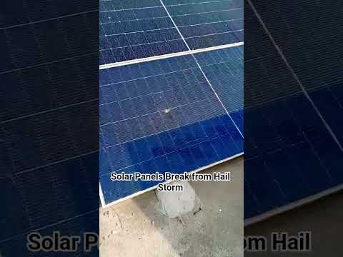 Solar panels Damage from Hail Storm #trending #saqibhassan #youtubeshorts #youtube #solarpanels