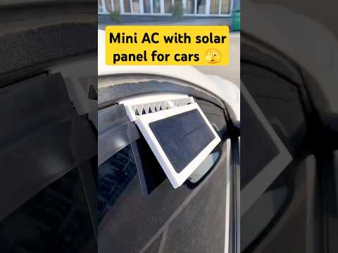 mini AC with solar panel for cars 🫣#shorts #gadgets #unboxing #trending #cars