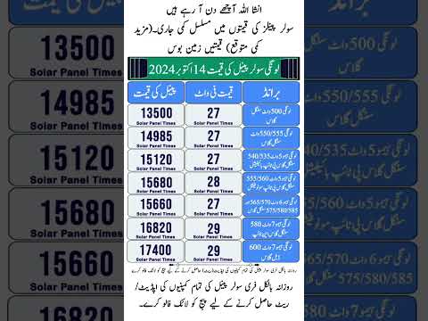 Solar Panel Price in Pakistan