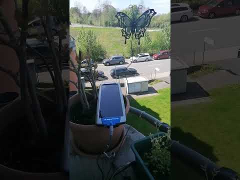 Mein vorläufiges Solar Panel und hat gestern 20Volt gemacht wo die Sonne voll drauf geknallt ist.