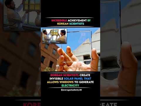 Invisible solar panel invented by Korean scientists #shorts #viralshorts #youtubeshort