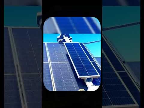 China’s Genius Solar Panel Cleaning Robots: Powered by the Sun! #shorts
