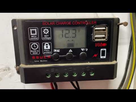 Solar Charge Controller Connection with Solar panel to battery Connection with Luminouse Invverter