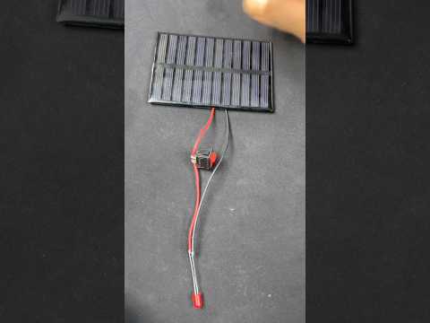 Solar Panel • Creating a Glowing LED Light with Solar Panel Connection #shorts #solar #freeenergy