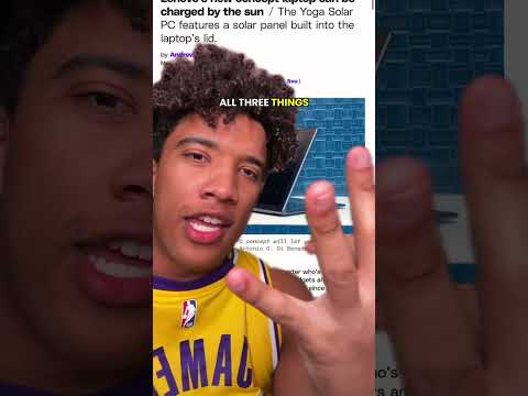 Solar panel powered laptop?? #carterpcs #tech #techtok #techfacts #laptop #solarpanel #greenscreen