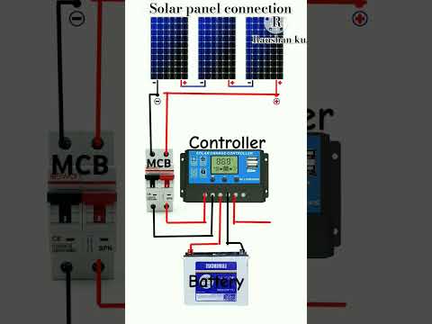 # solar panel connection circuit diagram#shots #ytshorts #electrical #wiring digram #virelshorts