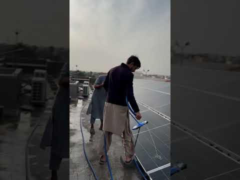 Washing solar panels 😎💯