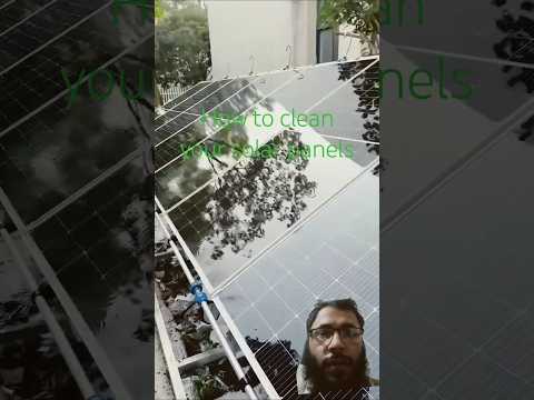 How to clean your solar panels. #solar #solarenergy #cleansolar #cleaningtool #cleaning #solarpower