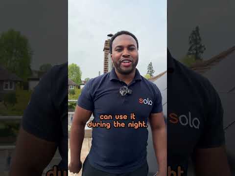 How do solar panels work at night? 🌙 #ytshorts #solar #solarpanels #solarsystem #myth #electrician