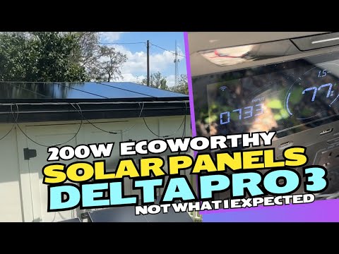 $165 EcoWorthy Solar Panels 200W On Delta Pro 3 Real-Test
