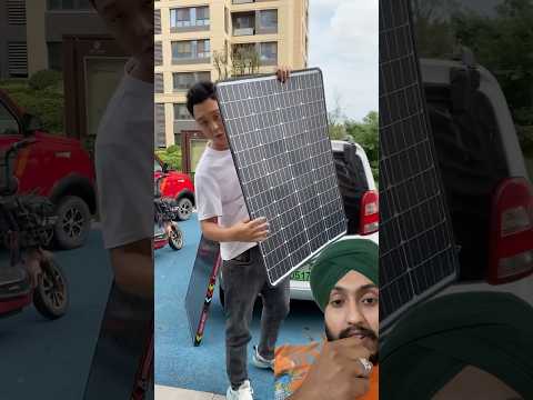 Foldable solar panels #trending #automobile #solar #solarenergy #youtubeshorts #reaction #mbvlogs