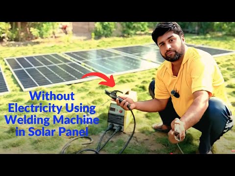 Direct Welding Machine Powered by 6 Solar Panels – Free Electricity Experiment (Free Energy)