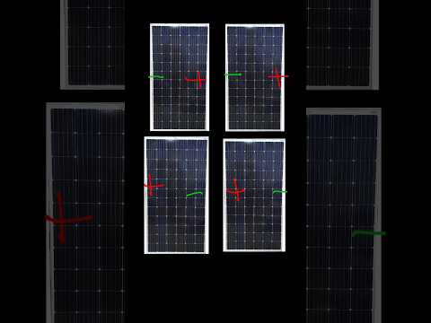four panel series connection /solar panels wiring connection #solarpanel