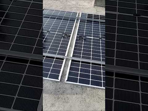 Installing Two 585-Watt Solar Panels on a Stand | DamRiver