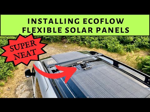 Flexible Solar Panels Full Installation – ECOFLOW GLACIER Portable Fridge – Van Life RV Living #ad