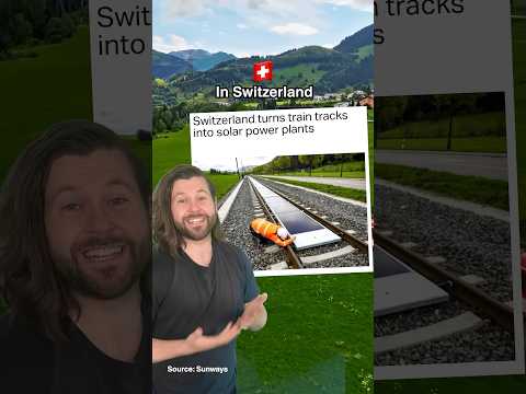 Switzerland are turning their train tracks into solar farms! #shorts