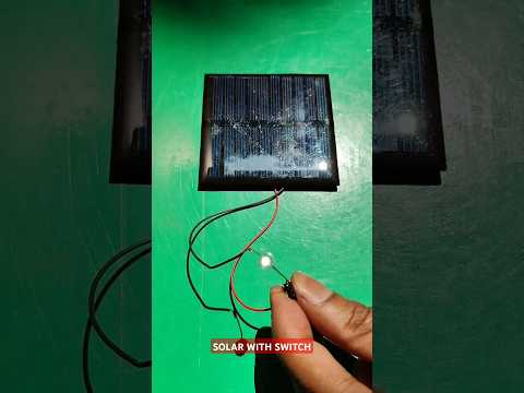SOLAR WITH SWITCH! LED! SOLAR PANEL #experiment #miniature #project #electronicproject #short #motor