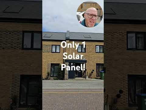 Only 1 Solar Panel on these new builds houses?!? #solar #newbuild #house #renewableenergy #crazy