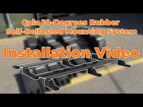 Installation Gaia 10° Solar Panel Mounting System – Ballasted Eco Rubber Flat Roofs, No Drilling