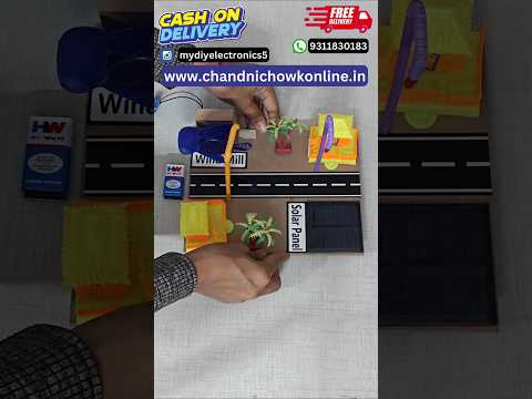 Wind Mill Solar Panel Science Project For working Model #shortsvideo #shortsfeed #shortsviral#shorts