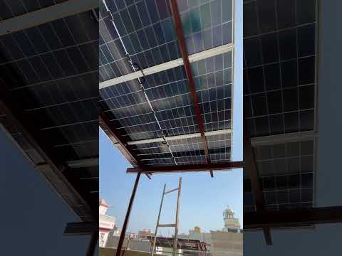 Jinko Bifacial 585W  06 Solar Panel Structure 3.6KW Solar System Project #solarproject #solarenergy