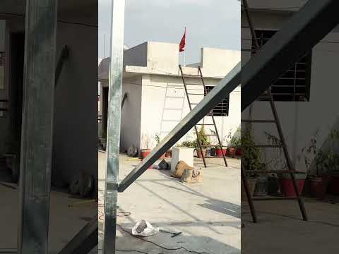 Solar panels structure work all most done #solar #subscribe #viralvideo #viralshorts #viralshort