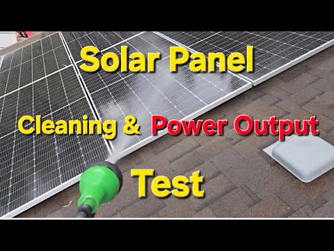 Cleaning Solar Panels with Just a Hose – Solar Panel Cleaning power Test