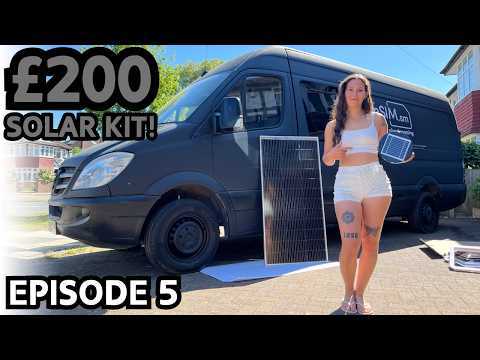 BUDGET VAN CONVERSION – Installing the cheapest solar panel kit!