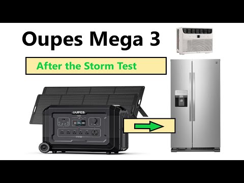Oupes Mega 3 Refrigerator & AC Test with 240W Solar Panels