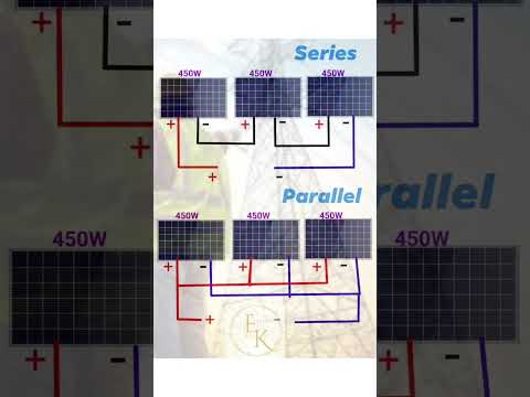 Solar Panel Wiring: Series vs Parallel Connection #ytshorts #electrical #electronic