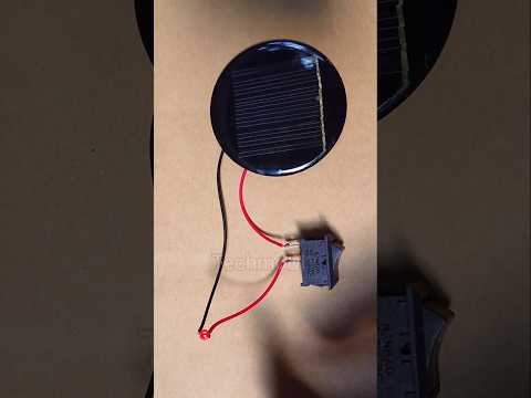 Creating a glowing LED with solar panel connection #freeenergy #solarsystem #diyideas