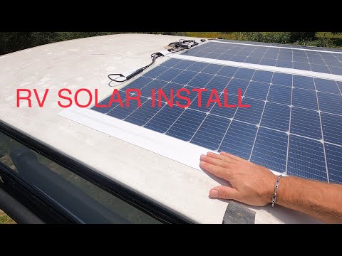 Easiest RV Flexible solar panel install.. Renogy 200 watt and Victron Controller