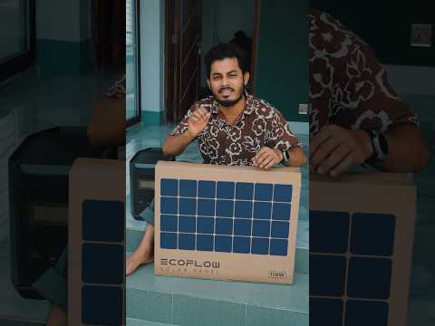 এই সেই EcoFlow Solar Panel🌤️ #SolarPanels #solarips #shorts #jhaltech #ecoflow