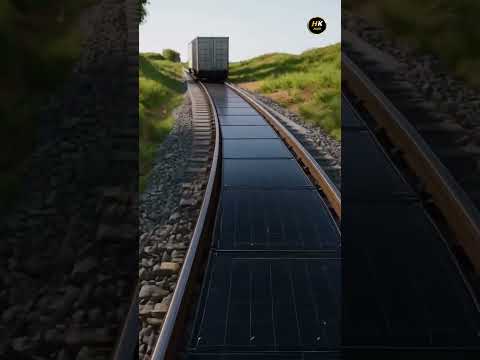 Solar Panel in railway tracks | #facts #shorts