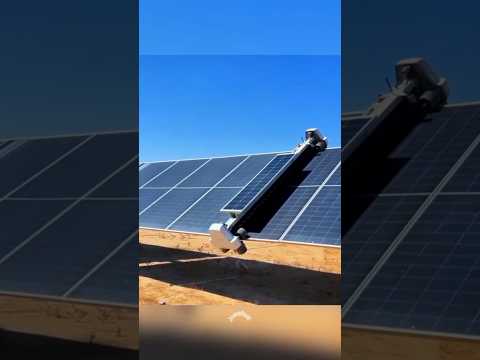 Automatic cleaning system: solar panel #solar #solarsystem  #solarenergy #shorts