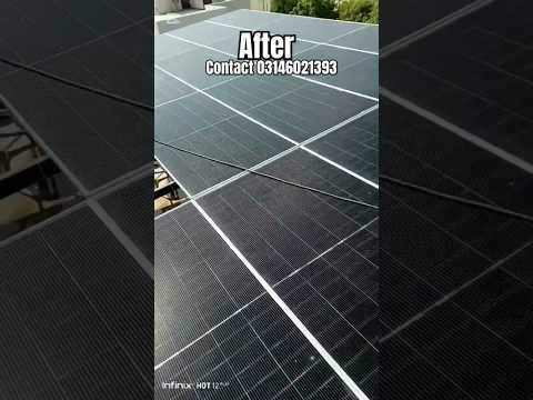 solar panels cleaning