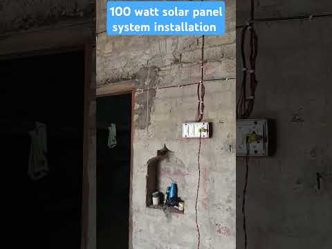 100 watt solar panel system installation