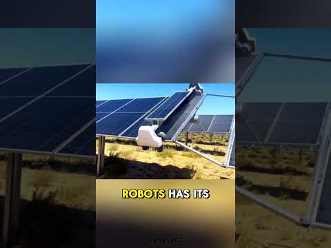 Robots Cleaning Solar Panels 😱 #vizonvoice #shorts #trending