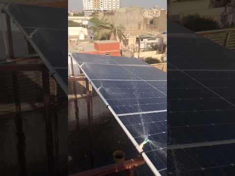 Solar panels Washing #entertainment #solarsystem #2025shorts