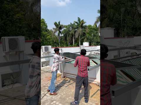 12kw solar panel install on rooftop call for installation 90509 03080 #ytshorts #solar #shorts