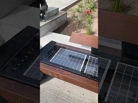 Bench with solar panels  #solarenergy #design