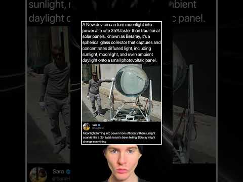 A new device can turn moonlight into power at a rate 35% faster than traditional solar panels.