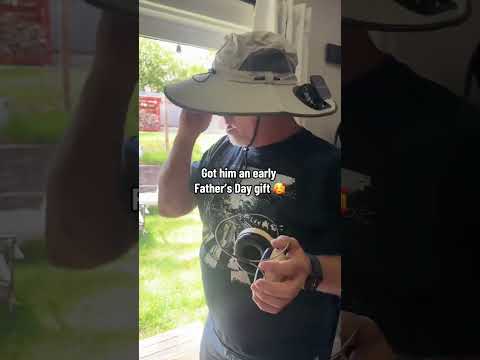 Solar power fan hat for Fathers Day! #SolarPowerFanHat #FanHat #SolarPowerFan #FathersDay